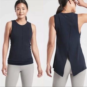 Athleta foothill seamless tank size XL navy